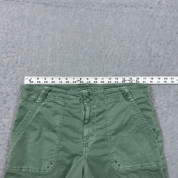 American Eagle Stovepipe Jeans Womens 14 Green Lyocell High Waist Wide Leg Pants - Picture 8 of 16